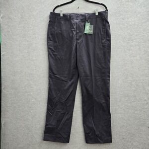L.l.bean Men Pants 33W X 29L Navy Chino Twill Button Standard 29" Inseam NWT
